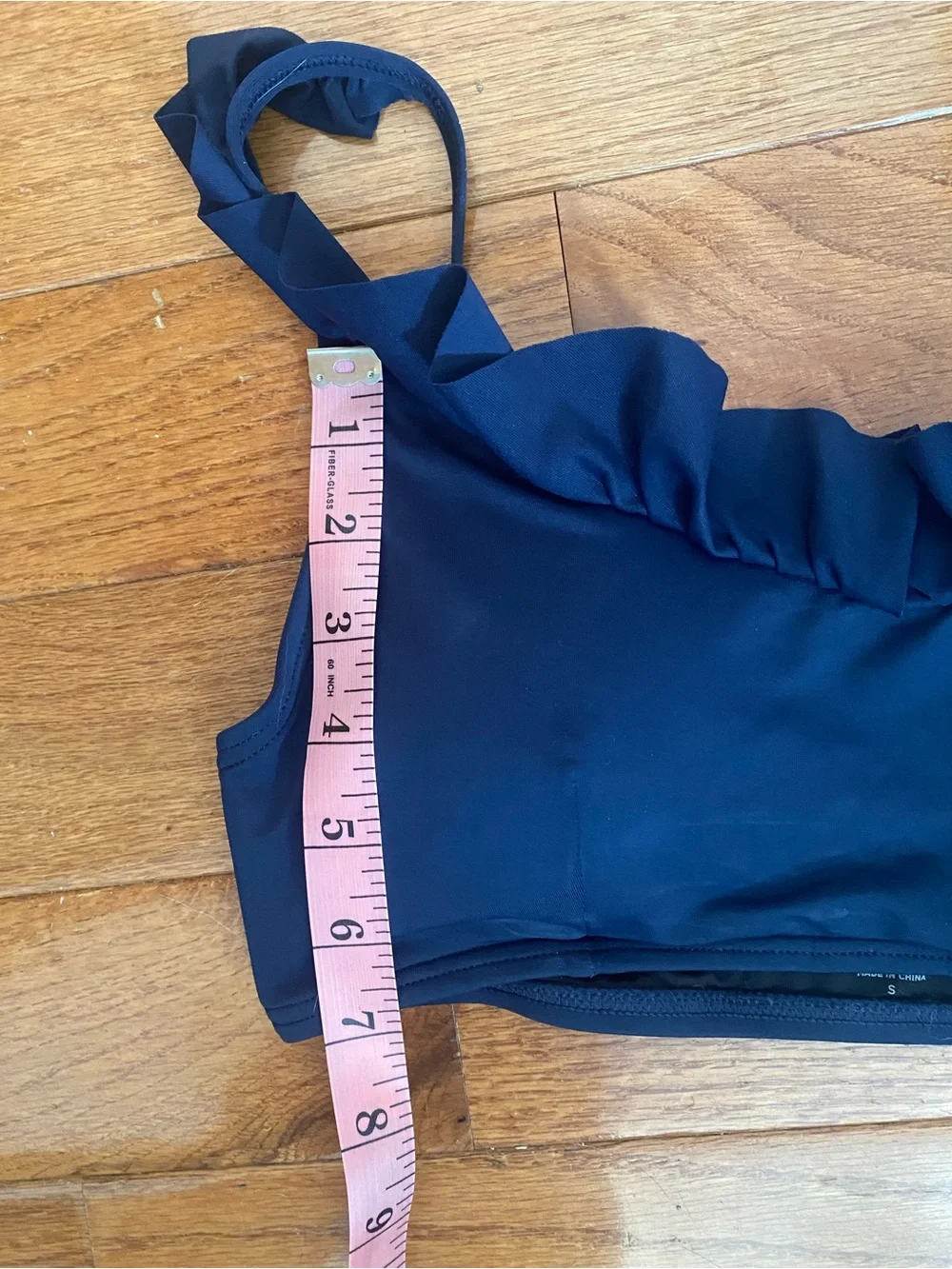 LOFT Beach NWT Navy Ruffle High Waist Bikini Set Size S Two Piece Swimwear - Picture 10 of 11